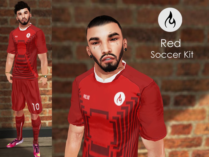 Pro.90. FULL RED soccer kit.