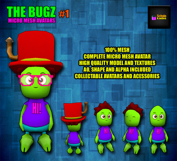 [SL]The Bugz #1 - Complete Micro Mesh Avatar (boxed)