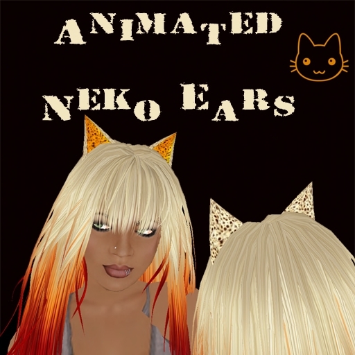 Animated Neko Ears - Snow Leopard