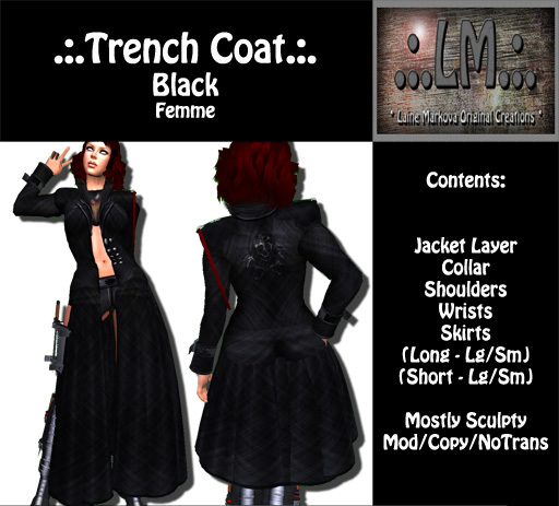 .:.LM.:.Trench Coat F Blk