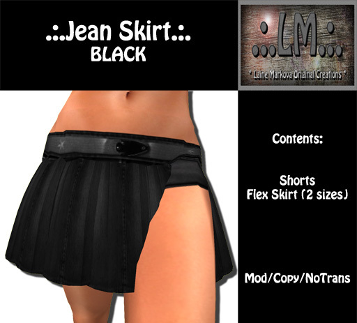 .:.LM.:.Jean Skirt - Blk