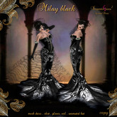 Milay dress - Black  flower caught in the web