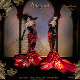 Milay dress - Red flower caught in the web