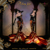 Milay dress -Fire  flower caught in the web
