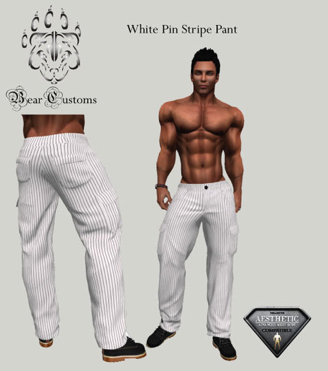 White Pin Stripe Cargo