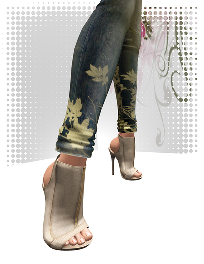  Light Gold Slipper Boots - MP