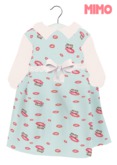 {Mimo} Cute Kiss Dress Cyan