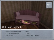 [ELPI] Daybed Old rose w. roses - Boxed