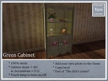 [ELPI] Cabinet Green w. roses  - Boxed