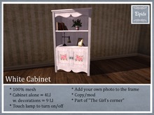 [ELPI] Cabinet White w. roses  - Boxed