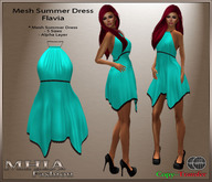 [MHIA] Flavia Mesh Summer Dress aquamarine