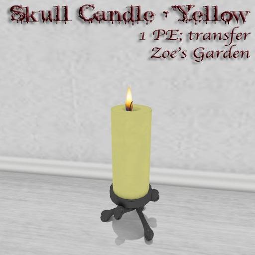 *ZG* Bone Candle - Yellow
