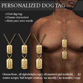 NECKLACE DOG-TAG LONG DOUBLE GOLD -RYCA-