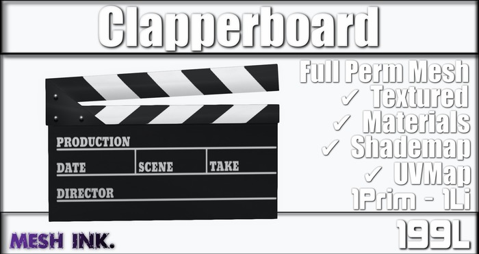 Clapperboard - Full Perm Mesh