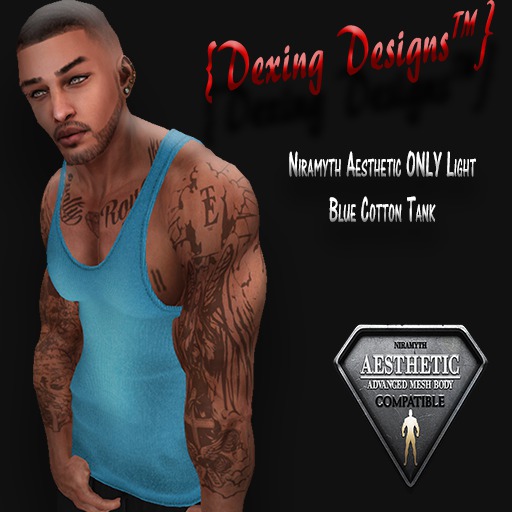 {DD} Aesthetic Light Blue Cotton Tank