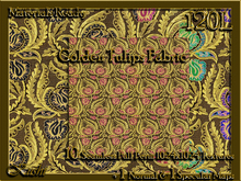 Golden Tulips Metallic Fabric Seamless Textures Materials Ready Full Perms 1024x1024