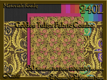 Golden Tulips Metallic Fabric Combo Seamless Textures Materials Ready Full Perms 1024x1024