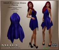 [MHIA] Flavia Mesh Summer Dress blue