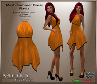 [MHIA] Flavia Mesh Summer Dress orange