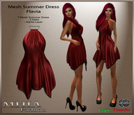 [MHIA] Flavia Mesh Summer Dress red