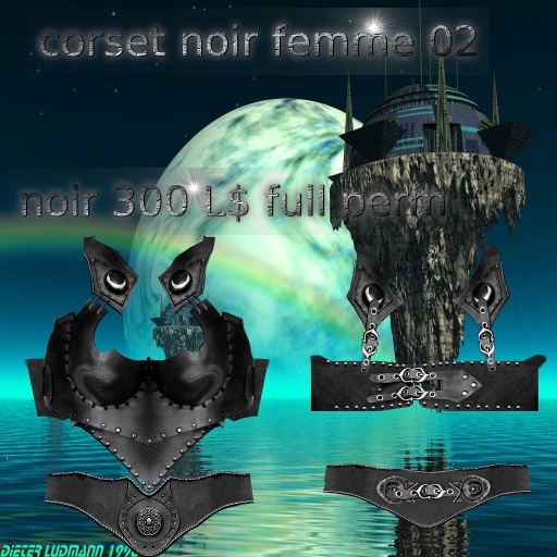 corset armure noir pour femme combat