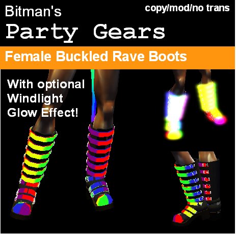 Bitman's Female buckled Rave Boots (Boxed)