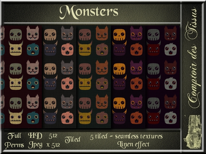 Monsters - 5 FULL PERMS Textures