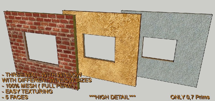 Wall With Window-A (UNPACK) (AL)