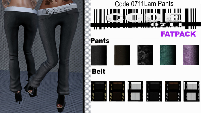 Code 0711Lam Pants FATPACK