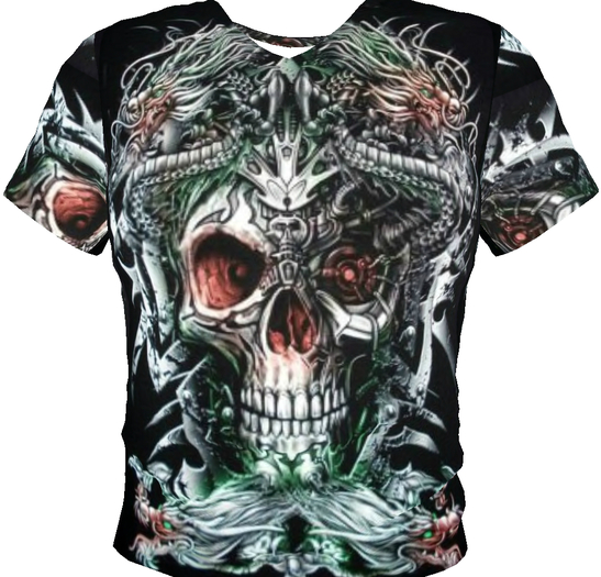 Mechanical Skull T-Shirt (Mesh)