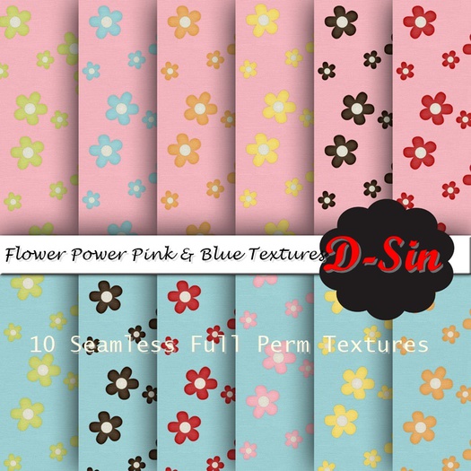 Flower Power Pink & Blue