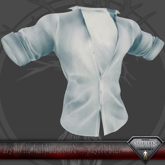 [ the.sanguine.tree ] Aesthetic Half Buttoned - White