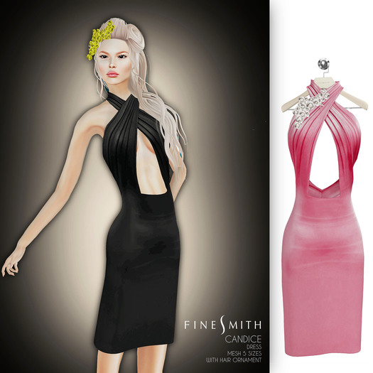 FINESMITH CANDICE mesh dress (pink)