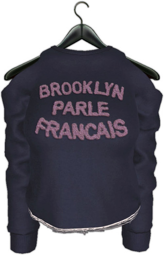 .:villena:. - crop sweatshirt navi