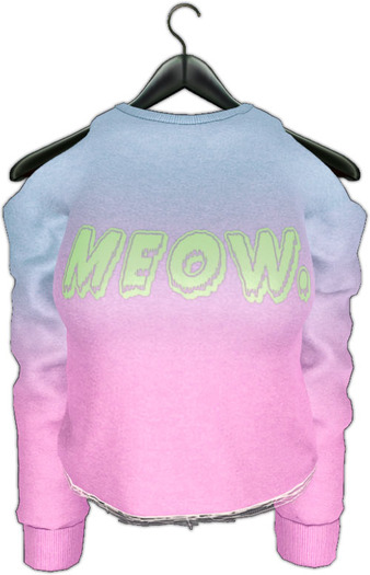 .:villena:. - crop sweatshirt meow