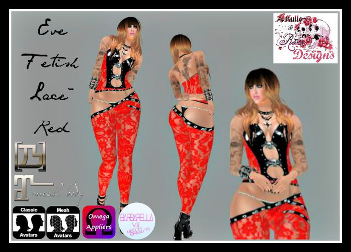 S&R Fetish Lace~Red