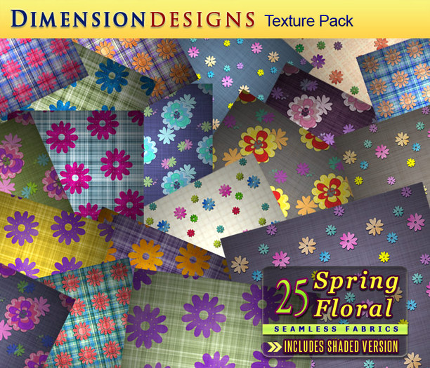  Dimension Designs Spring Floral Fabrics (set 1) 