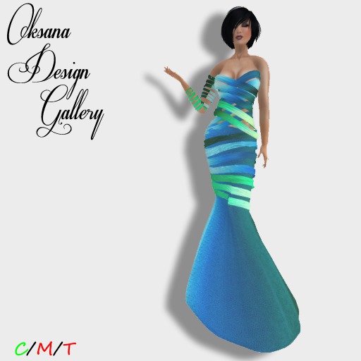 Natasha Dress - Blue and Mint