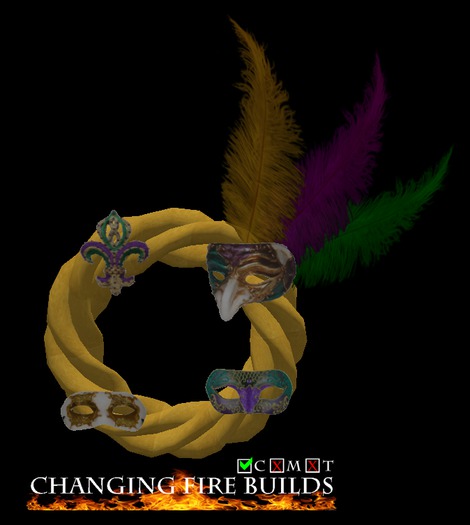AP - Gold Mardi Gras Wreath v1