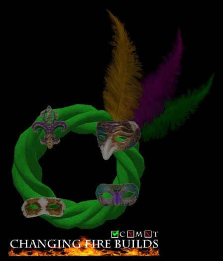 AP - Green Mardi Gras Wreath v1