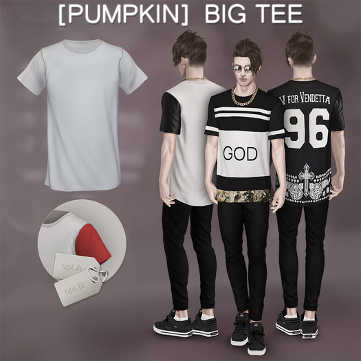 [Pumpkin] Big tee- White