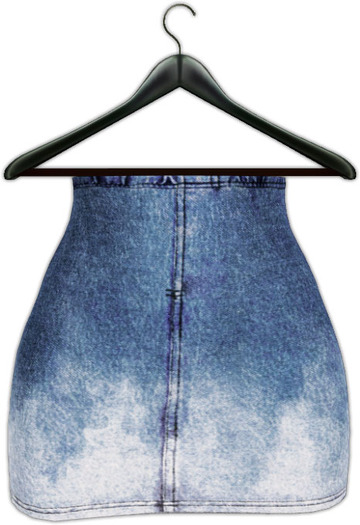 .:villena:. - denim skirt blue bleached