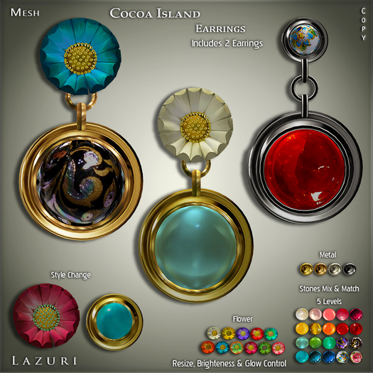 Lazuri Cocoa Island Earrings