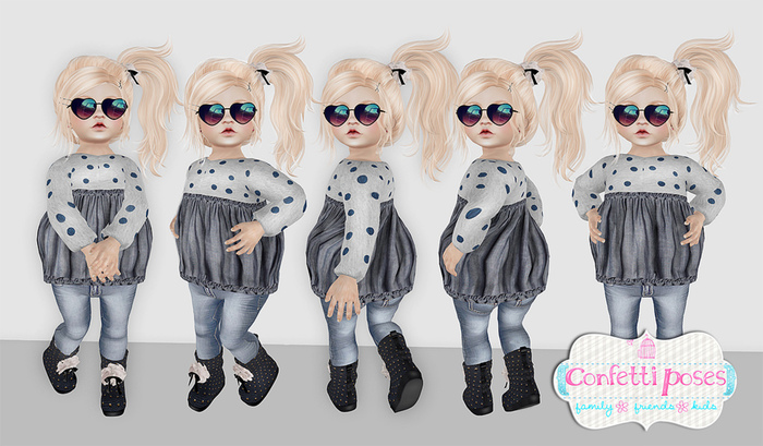 {Confetti Poses}Toddler kid