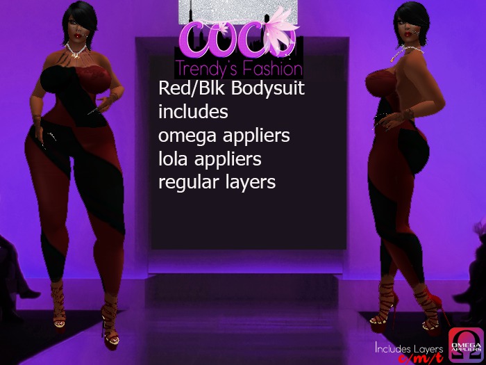 RedBlk Goddess BodySuit 