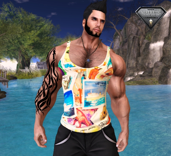 Stamps Collection Tank - Fitted Mesh 
