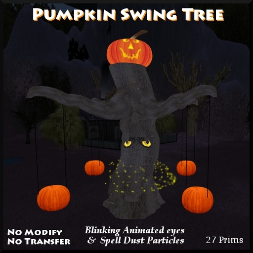 Halloween Pumpkin Swing Tree