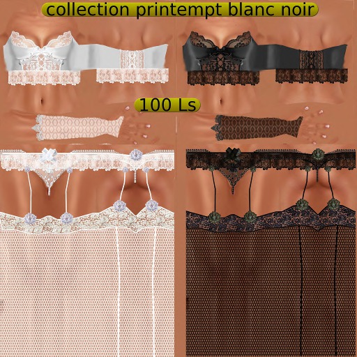 collection printempt blanc noir