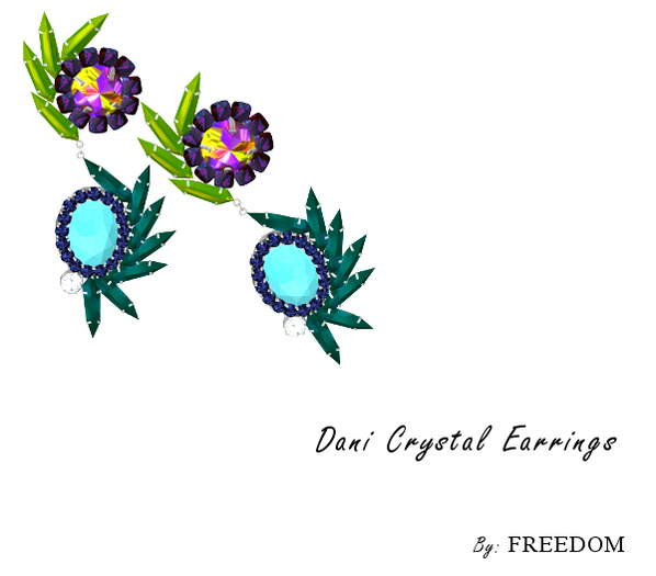 [FREEDOM]-Dani Crystal Earrings