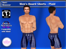 [TMW] - Tam's Menswear Board Shorts Plaid